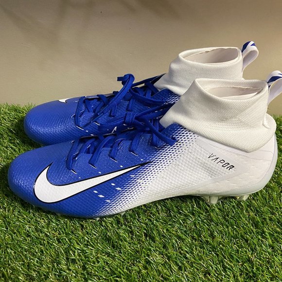 Nike Vapor Untouchable Pro 3 PE Football Cleats AO3021-145 White Blue Men 15 NEW - Picture 3 of 8
